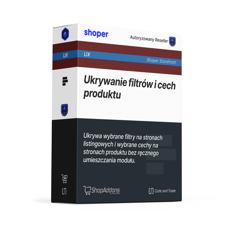 Ukrywanie filtrów i cech produktu