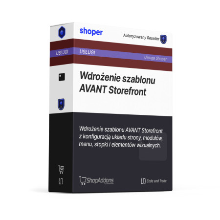 Wdrożenie szablonu AVANT Storefront