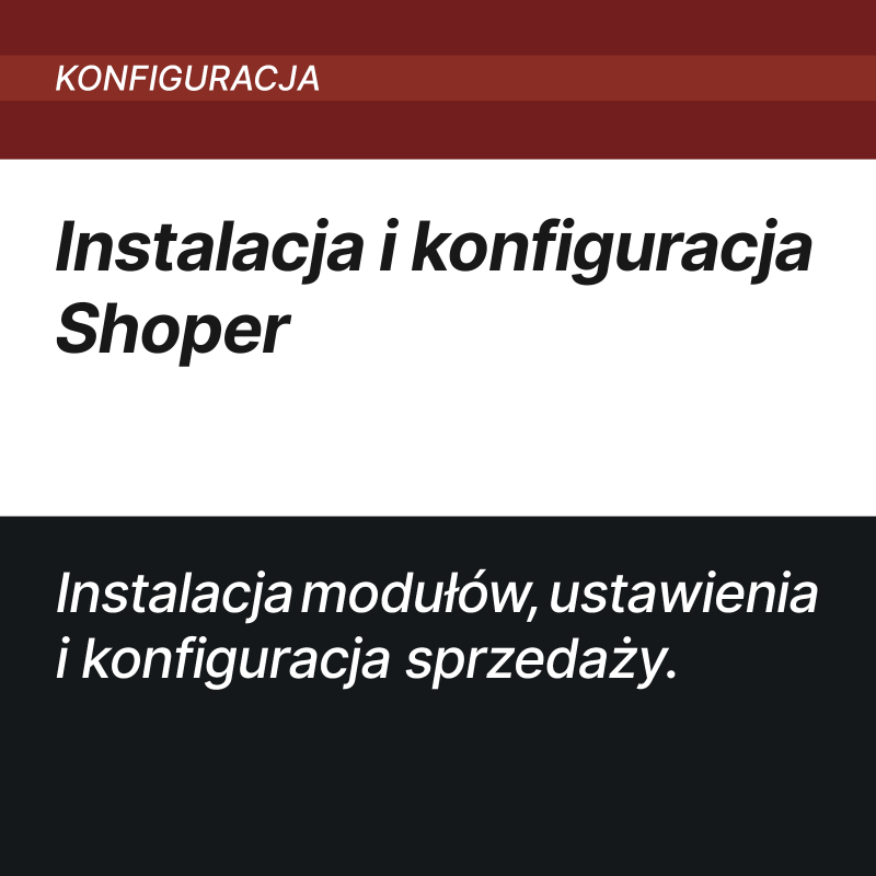 Instalacja i konfiguracja Shoper