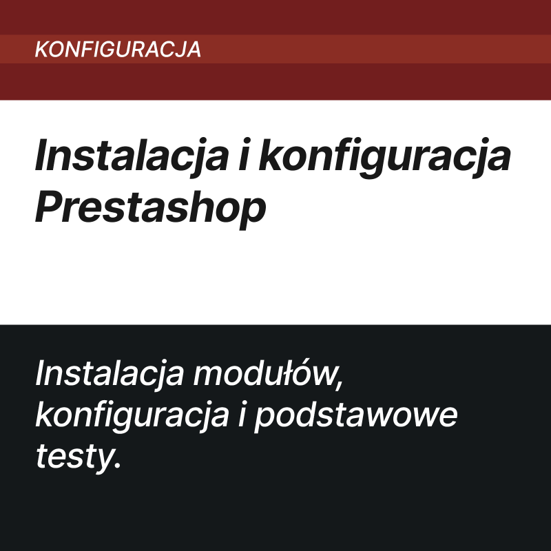 Instalacja i konfiguracja PrestaShop